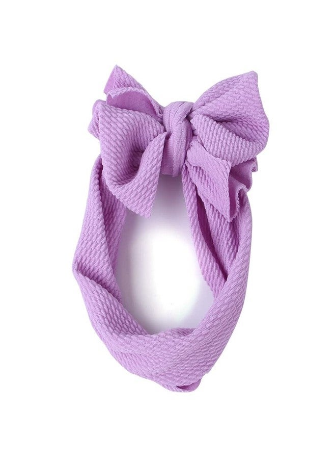 CheeseandU 2Pack Pet Cute Large Bow Headbands Stretchy Bow Headgear Polyester Bow Headdress Handmade Head Cover for Dog Cat Puppy Bathroom Apparel Party Costume Photo Prop(Pink, Purple) - Image 3