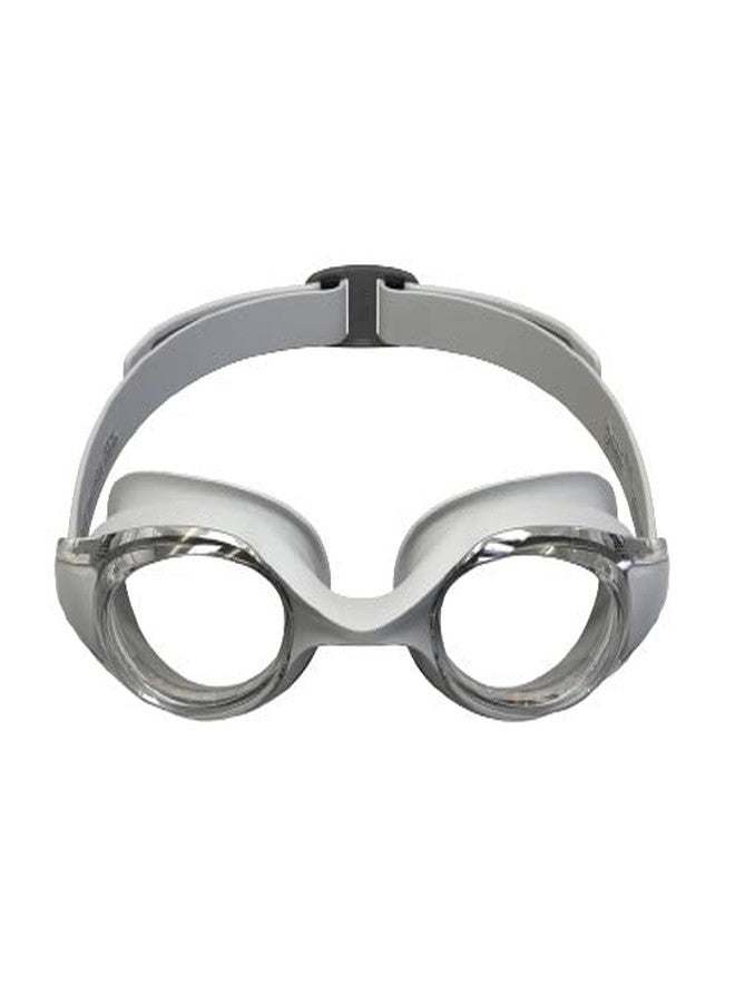 JPORA Swimming Goggles Clear Lenses Grey Adjustable Strap Without Cover - Image 5