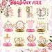 Pickmesh 12 Pieces Pink Gold Girls Baby Shower Decorations Honeycomb Centerpieces Pink Flower Bottles Balloons Carriages Baby Shower Table Decorations Table Topper for Gender Reveal Party Supplies - Image 4