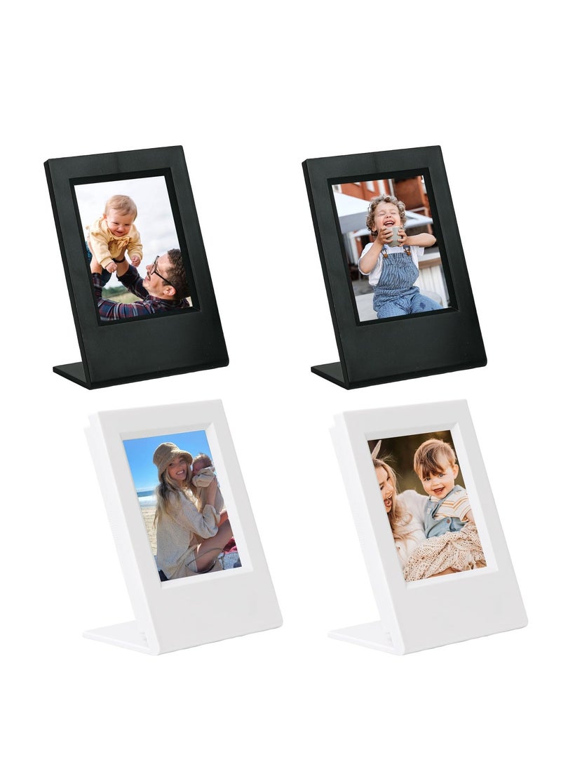 SYOSI - Instax Mini Picture Frame, 2x3 Mini Frame for Fujifilm Instax Mini 3-inch Films, PC Polaroid Picture Frame that Storage 10 Photos Desk Photo Display - 4 Pack - Image 1