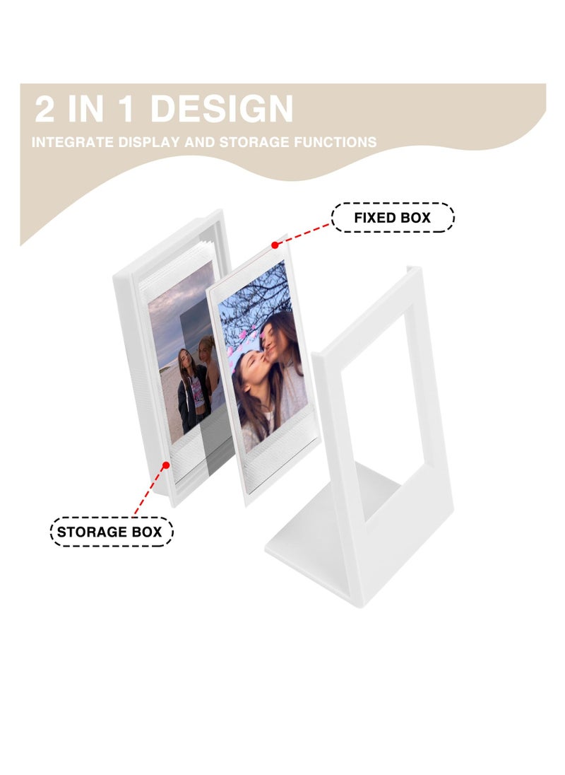 SYOSI - Instax Mini Picture Frame, 2x3 Mini Frame for Fujifilm Instax Mini 3-inch Films, PC Polaroid Picture Frame that Storage 10 Photos Desk Photo Display - 4 Pack - Image 1