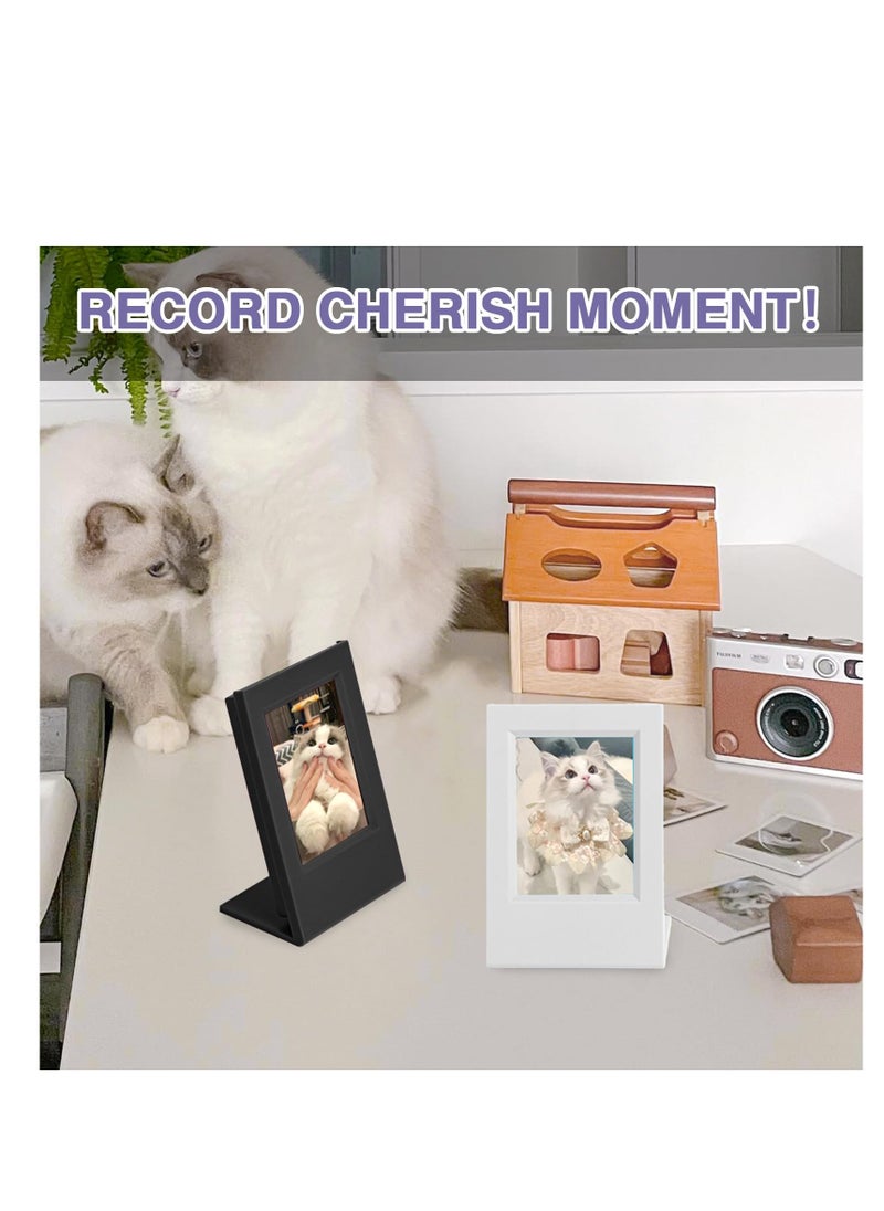 SYOSI - Instax Mini Picture Frame, 2x3 Mini Frame for Fujifilm Instax Mini 3-inch Films, PC Polaroid Picture Frame that Storage 10 Photos Desk Photo Display - 4 Pack - Image 1