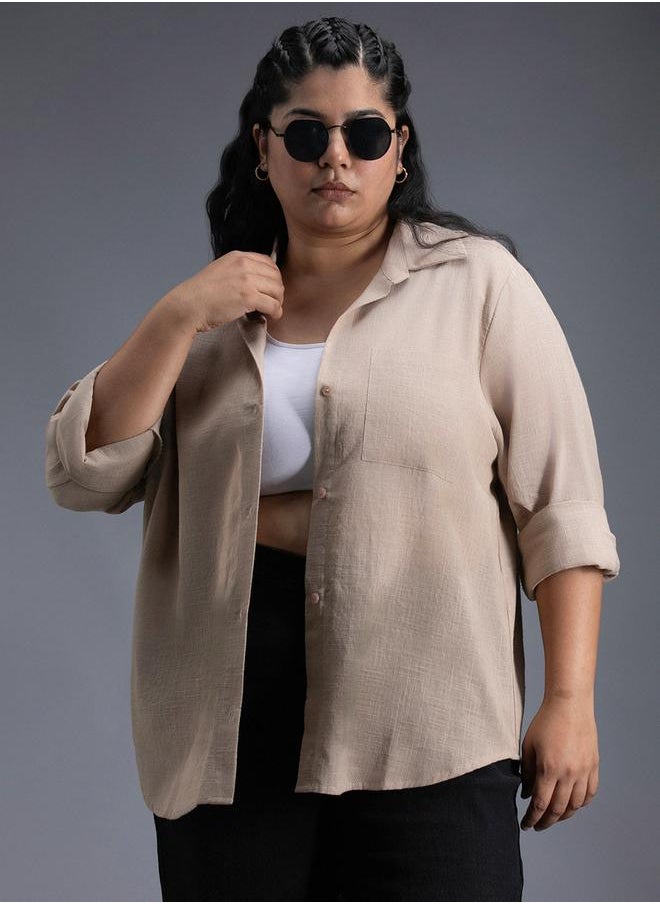 Plus Size Classic Collar Oversized Shirt with Patch Pocket - pzsku/ZE9D45F81A8F4DBF39F01Z/45/_/1733818900/ff525f3c-de0d-4ba9-a712-3a8766e46728