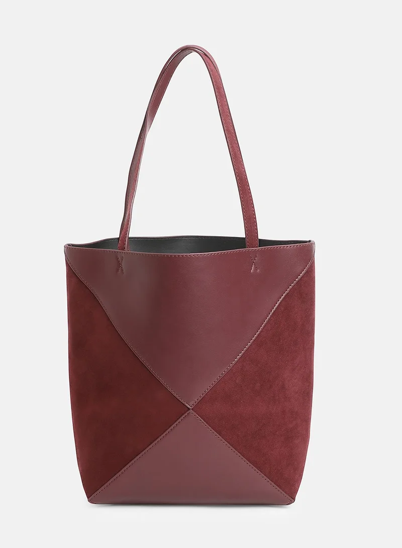 Haute Sauce  Geometric Panel Tote Bag for Women | Best Price UAE