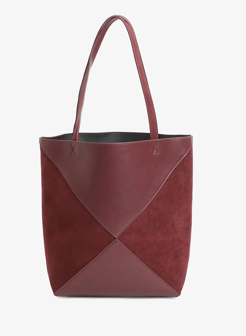 Haute Sauce  Geometric Panel Tote Bag for Women | Best Price UAE