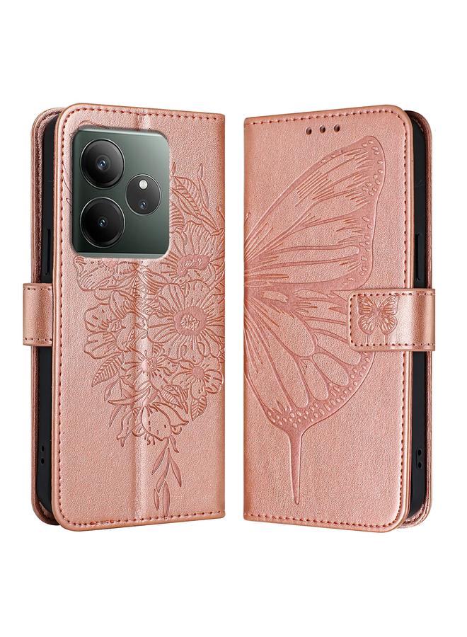 S-TOP Case For Realme GT 6 5G Global Embossed Butterfly Leather Phone Case - Image 3