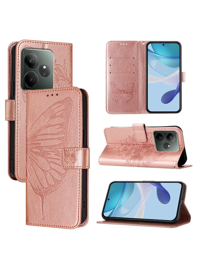 S-TOP Case For Realme GT 6 5G Global Embossed Butterfly Leather Phone Case - Image 1
