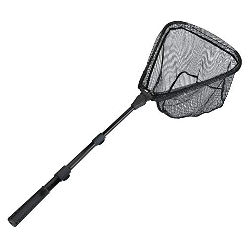 RESTCLOUD Fishing Landing Net with Telescoping Pole Handle Extends to 63 inches, Carbon Fiber Handle Extended from 23.6 inches to 47 inches - Image 3