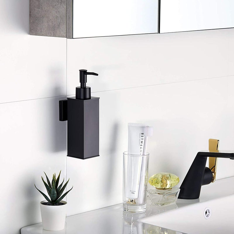 BGL Soap Dispenser Stainless Steel 304 Wall Mount Black Liquid and Soap Dispenser for Kitchen and Bathroom - Image 1