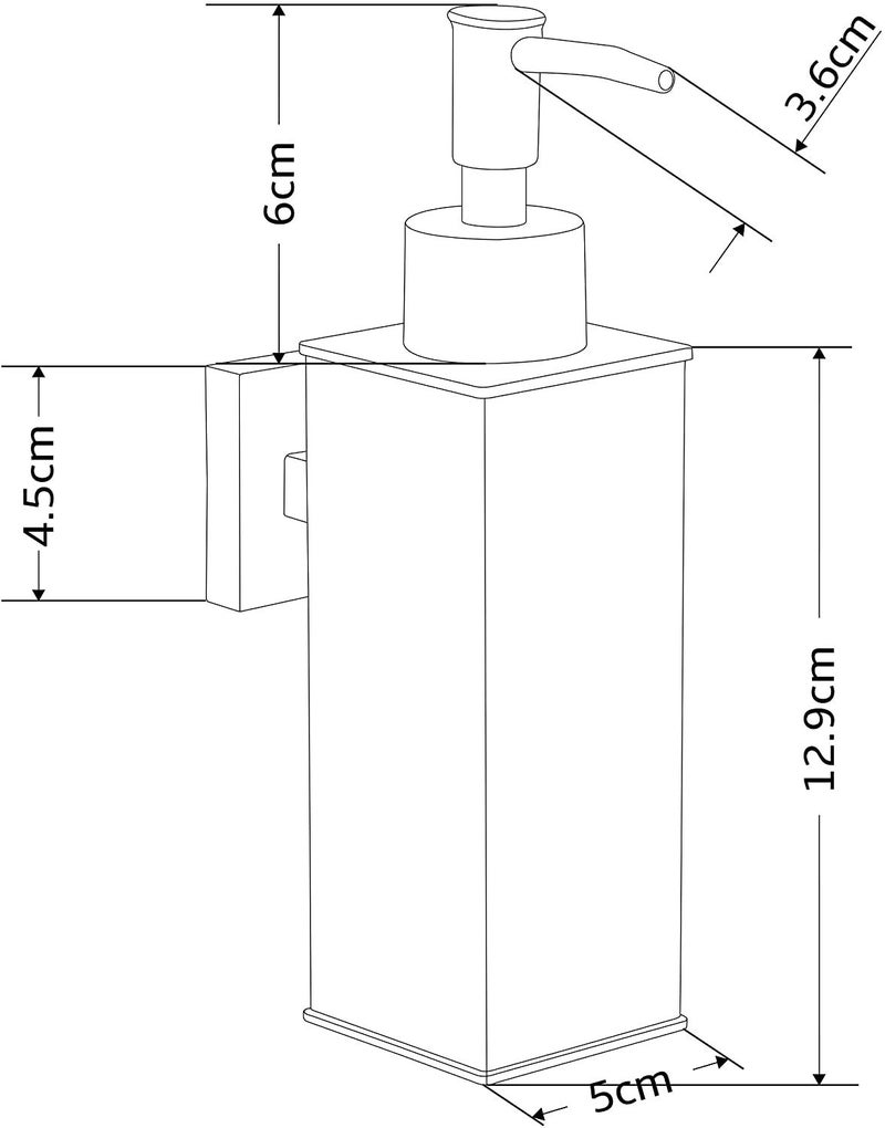 BGL Soap Dispenser Stainless Steel 304 Wall Mount Black Liquid and Soap Dispenser for Kitchen and Bathroom - Image 5