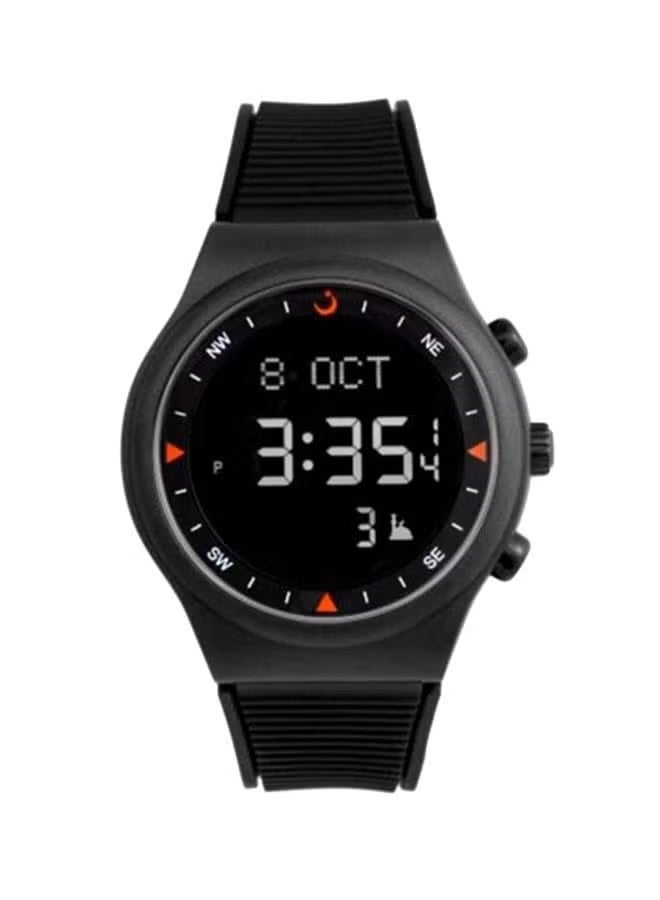 Men's Rubber Youth Water Resistant Digital  Watch WY16-38mm-Black - Image 1