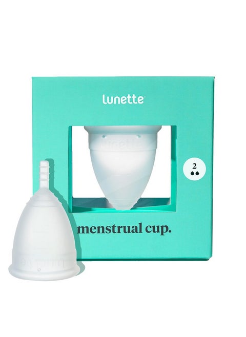 Reusable Menstrual Cup, Model 2 Period Cup For Moderate To Heavy Flow, Clear