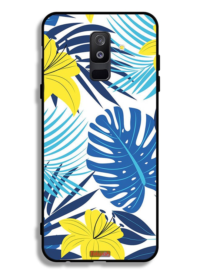 Tolwak Samsung Galaxy A6 Plus (2018) Protective Case Cover Feather And Flower Art - Image 1