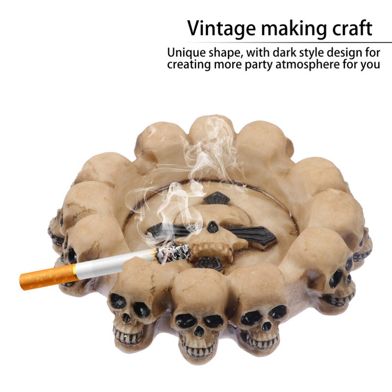 Vintage Skull Ashtray Decor For Indoor Outdoor Use Unique Craftsmanship Ash Holder - Image 4