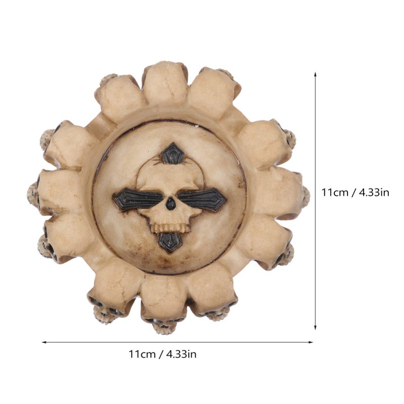 Vintage Skull Ashtray Decor For Indoor Outdoor Use Unique Craftsmanship Ash Holder - Image 3