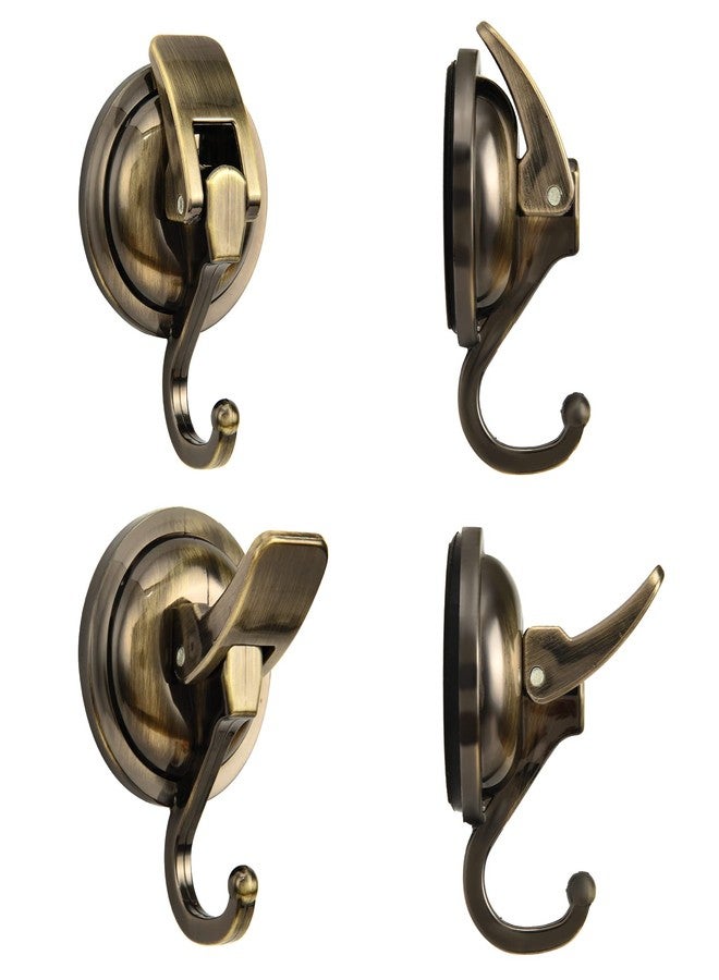 Khdrvok Wreath Hanger, Oil Rubbed-Bronze Plated Polished Hook for Use on Smooth and Solid Surface, ABS Plastic and TPU Rubber, 4 Pack - Image 1