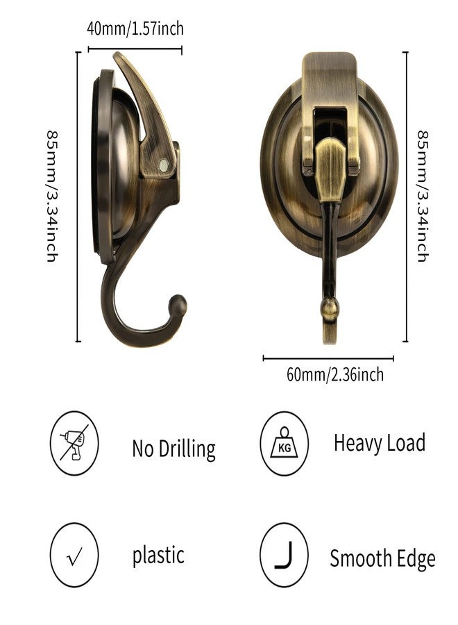 Khdrvok Wreath Hanger, Oil Rubbed-Bronze Plated Polished Hook for Use on Smooth and Solid Surface, ABS Plastic and TPU Rubber, 4 Pack - Image 3