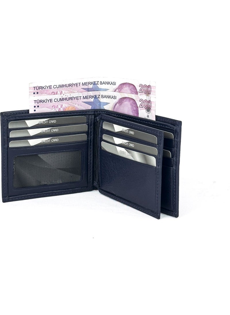 Louisiana Polo - Leather Men's Wallet Navy Blue 1744 - Image 1