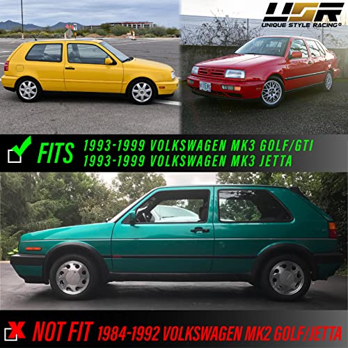 USR UNIQUE STYLE RACING USR 93-98 Golf 3 Side Marker Lights - Front Bumper Sidemarker Parking Lamps (Left + Right) Compatible with 1993-1998 Volkswagen VW Golf III/Jetta/GTi (Euro Style All Clear Lens) - Image 2