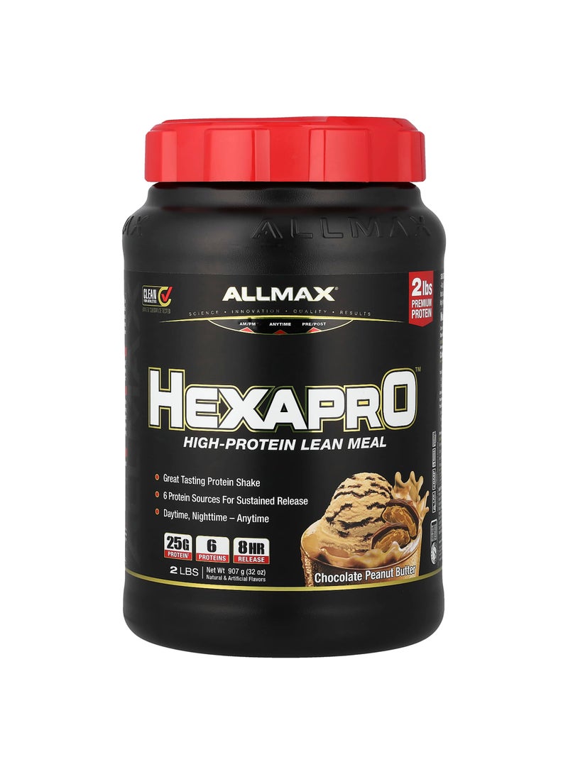 Allmax Hexapro, High-Protein Lean Meal, Chocolate Peanut Butter, 2 lbs (907 g)