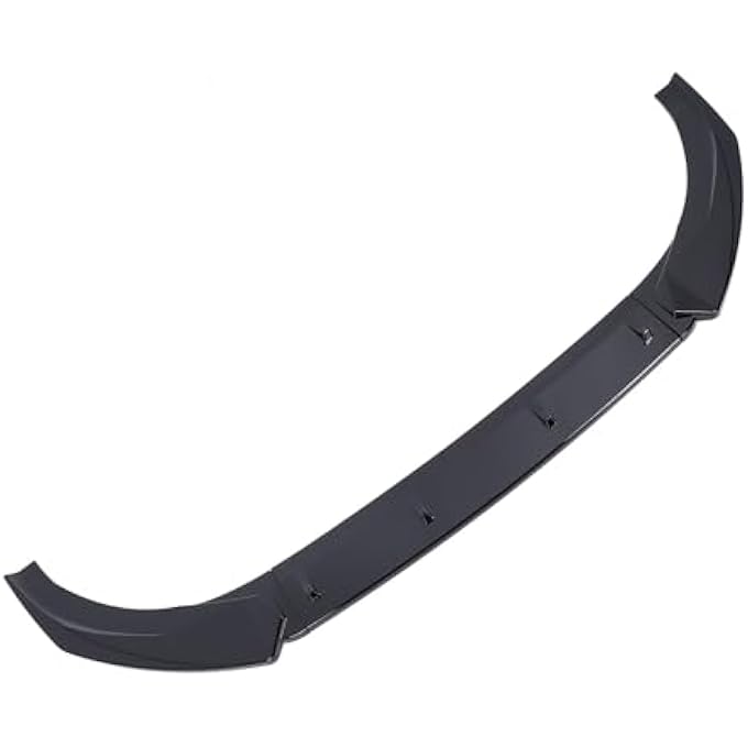 Brilluxa Front Bumper Lip, Glossy Black 3-Section Splitter, Racing Style Spoiler Kit, Compatible with Audi S Line 8V Pre-Facelift 2013-2016, Front Splitter Body Kit Replacement - Image 2