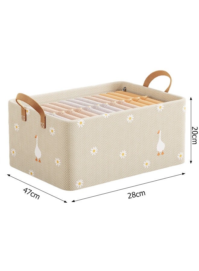 XiuWoo 2 Pieces Storage Bins , Foldable Storage Baskets for Organizing Clothes, Toys, Books, 47cm×28cm×20cm  - Image 2
