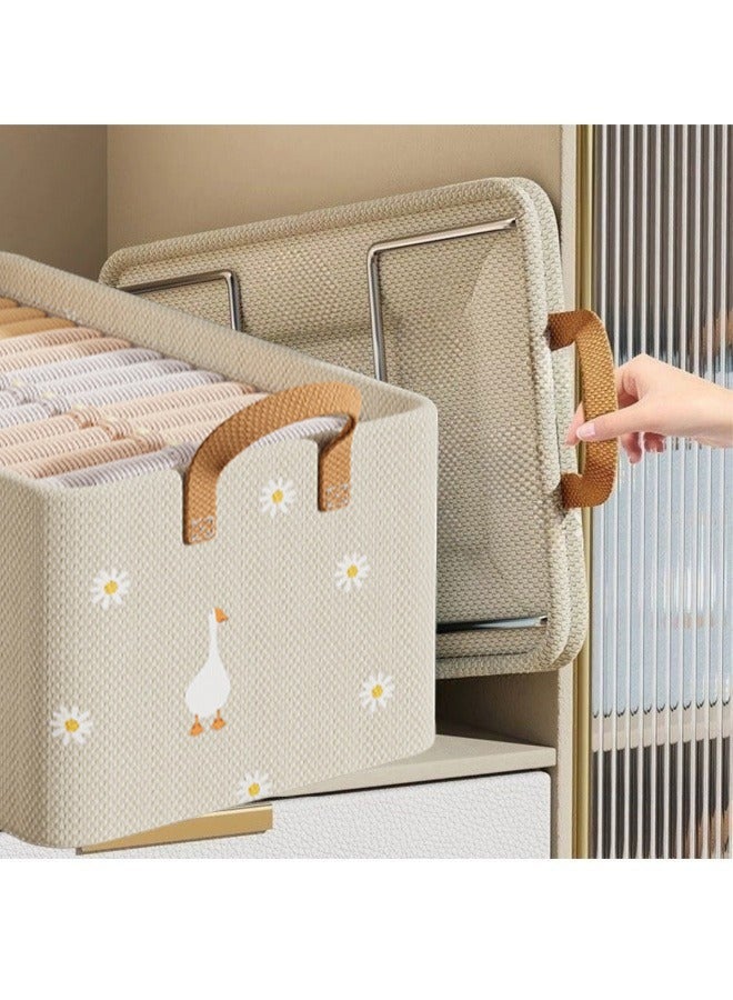 XiuWoo 2 Pieces Storage Bins , Foldable Storage Baskets for Organizing Clothes, Toys, Books, 47cm×28cm×20cm  - Image 3