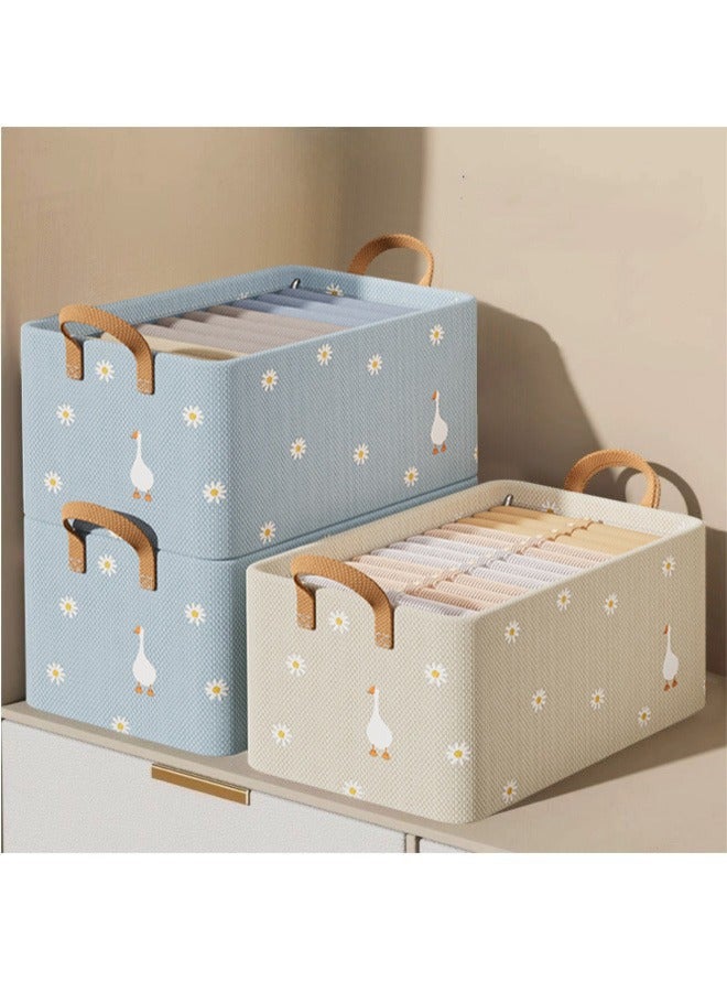 XiuWoo 2 Pieces Storage Bins , Foldable Storage Baskets for Organizing Clothes, Toys, Books, 47cm×28cm×20cm  - Image 4