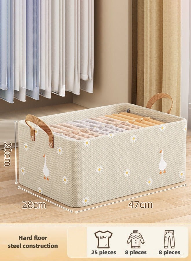 XiuWoo 2 Pieces Storage Bins , Foldable Storage Baskets for Organizing Clothes, Toys, Books, 47cm×28cm×20cm  - Image 5