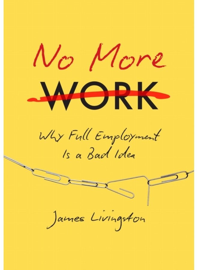 No More Work Why Full Employment Is a Bad Idea - Hardback