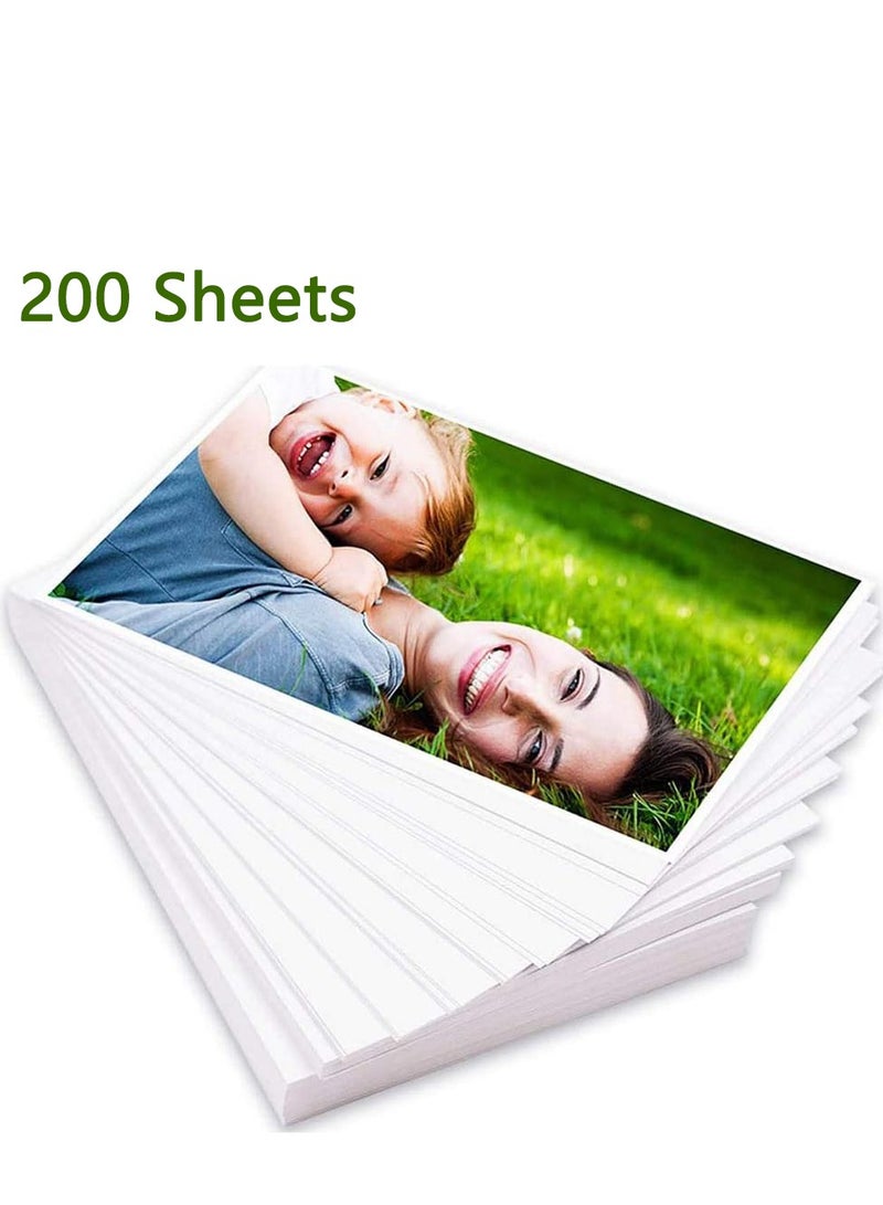 200 Sheets Photo Paper 4R High Glossy Photographic Paper Works with All Printers (4inx 6in) - Image 1