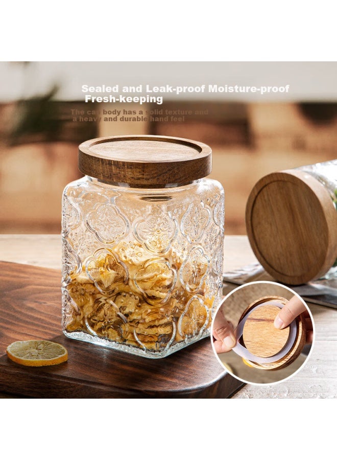 Newair Glass Jar Airtight Container Food-grade Tangerine Peel Storage Jar Candy Snacks Sugar Storage Container Tea Storage Bottle - Image 3