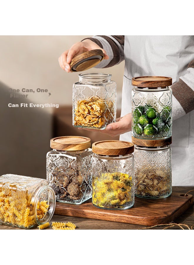 Newair Glass Jar Airtight Container Food-grade Tangerine Peel Storage Jar Candy Snacks Sugar Storage Container Tea Storage Bottle - Image 2