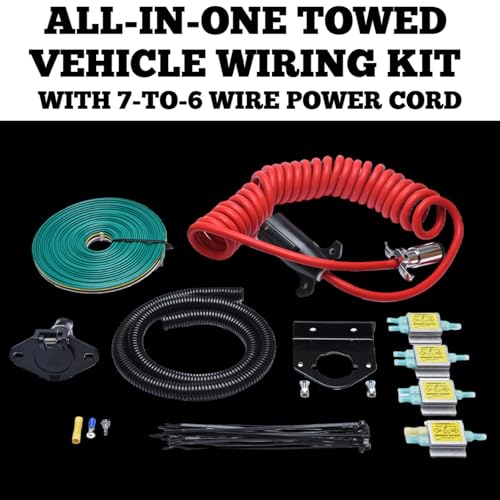 Roadmaster 15267 All in One Towed Vehicle Wiring Kit with 7-to-6 Wire Power Cord | Excludes Vehicles with Variable Voltage | Crafted from Fine Materials | Easy Installation - Image 2