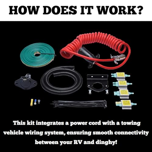 Roadmaster 15267 All in One Towed Vehicle Wiring Kit with 7-to-6 Wire Power Cord | Excludes Vehicles with Variable Voltage | Crafted from Fine Materials | Easy Installation - Image 4