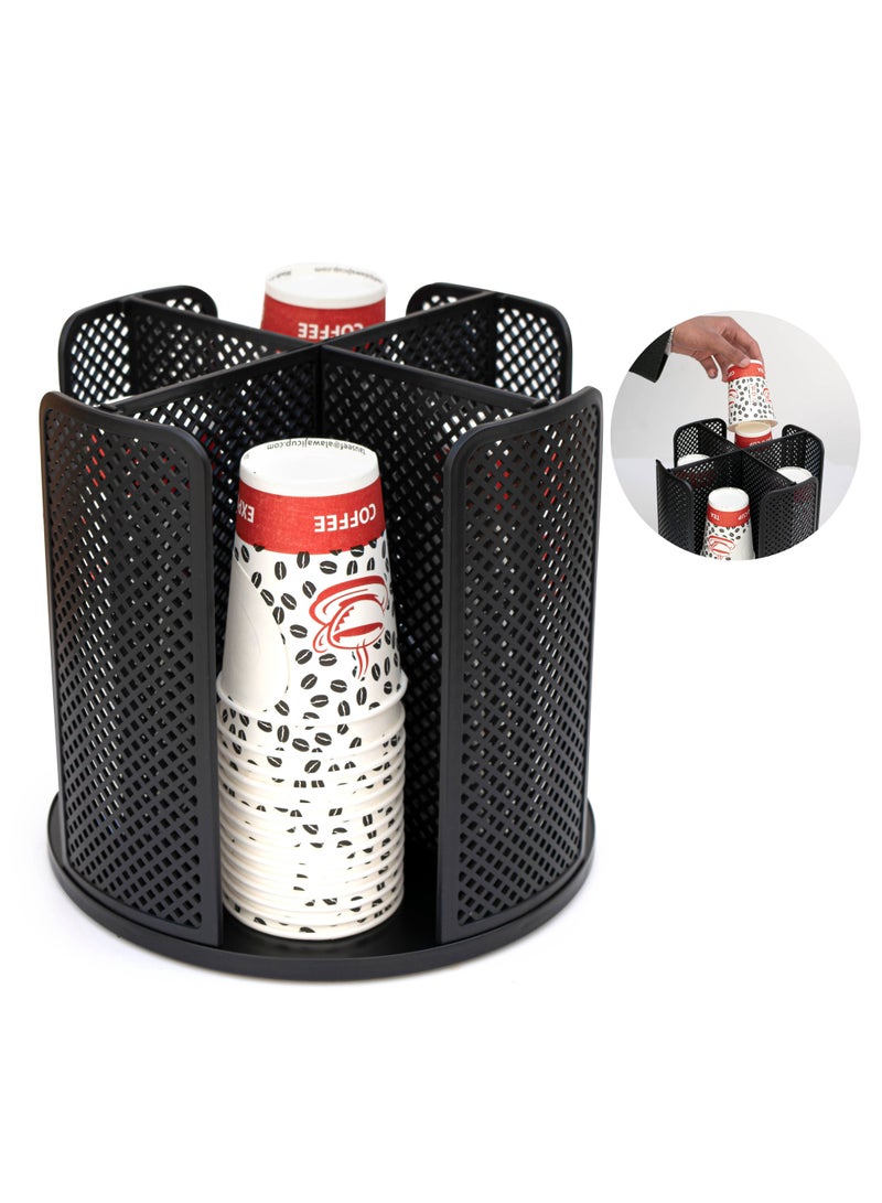 Coffee Cups Base Holder Black Plastic holder Tables Corner Machine  - Image 1