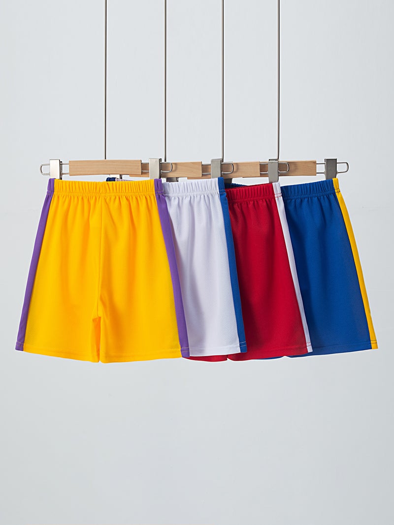 4-Piece Children'S Short-Sleeved Shorts Casual Sports Fashion Basketball Suit Boys And Girls Comfortable All-Match T - Image 5
