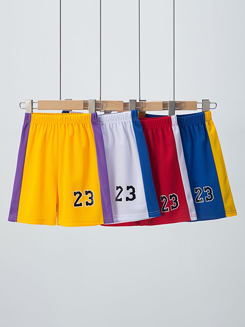 4-Piece Children'S Short-Sleeved Shorts Casual Sports Fashion Basketball Suit Boys And Girls Comfortable All-Match T - Image 4