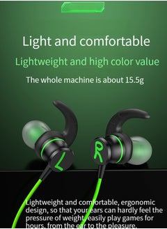 Generic gaming headset in-ear wired Type-c interface elbow high sound quality callable headset green  - Image 4