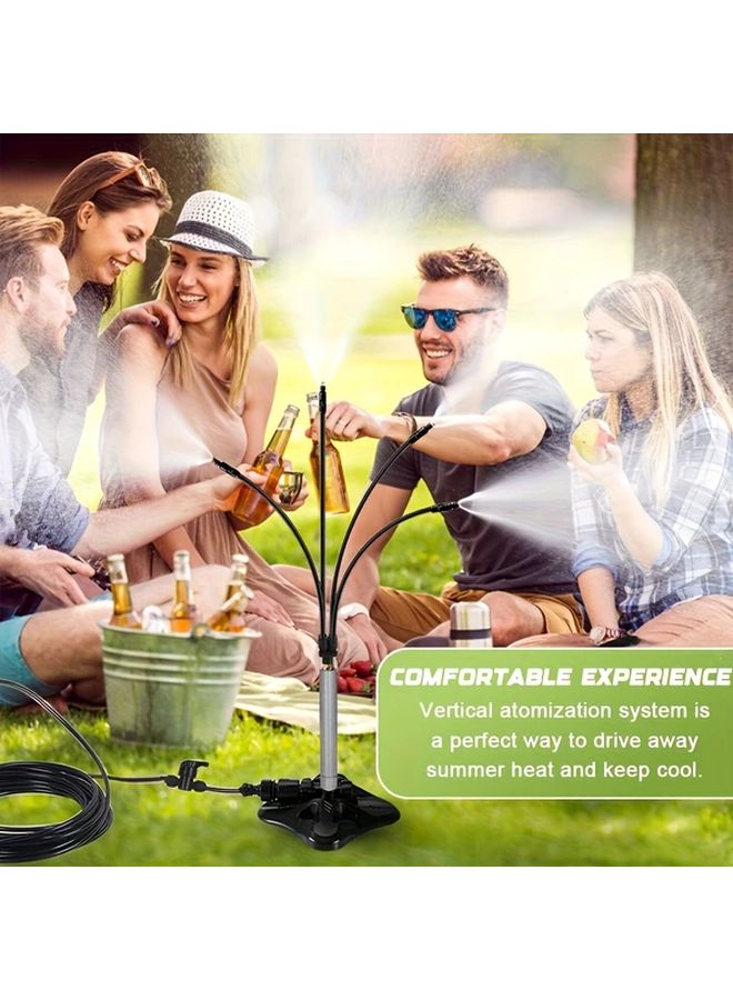 مرشة الضباب المحمولة للفناء الخارجي متينة من البلاستيك الأسود قائمة بذاتها - Image 5