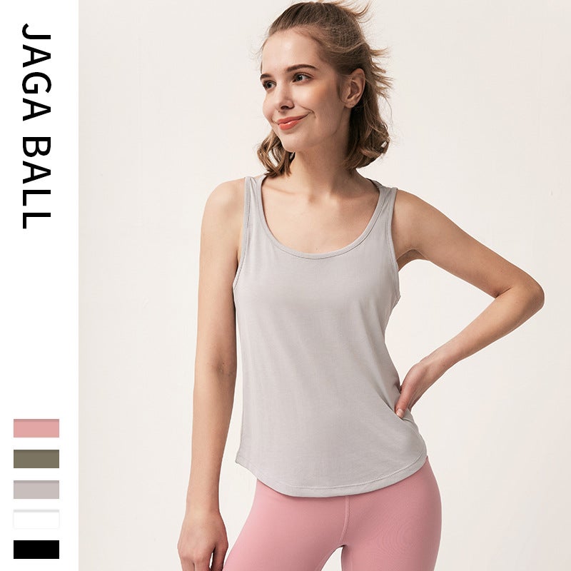 Generic Slim Fit Backless Yoga Top Womens Sport Tank Army Green  - Image 4