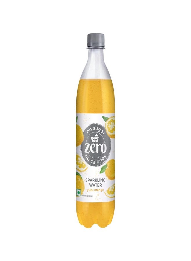 Paper Boat Zero Yuzu Orange Sparkling Water, 600ml | Zero Sugar, Zero Calories | Sugar Free| Flavoured Carbonated Water | No Aspartame - Image 1