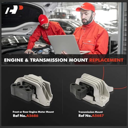 A-Premium 2PCS Engine Motor Mount and Transmission Mount Set Compatible with Dodge Journey 2011-2020 & Chrysler 200 2013-2014, 2.4L, Automatic Transmission, Replace# 05147130AE, 05147129AD - Image 2