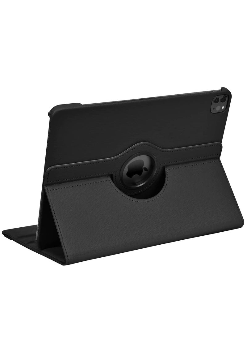 ipad pro 12.9 inch 2nd & 1st Gen case Cover for Model MP6G2LL /A MQDA2LL /A MPLL2LL /A ML0F2LL /A ML3K2LL /A ML0N2LL /A ML0R2LL /A with Rotating Stand Auto Sleep/Wake Black