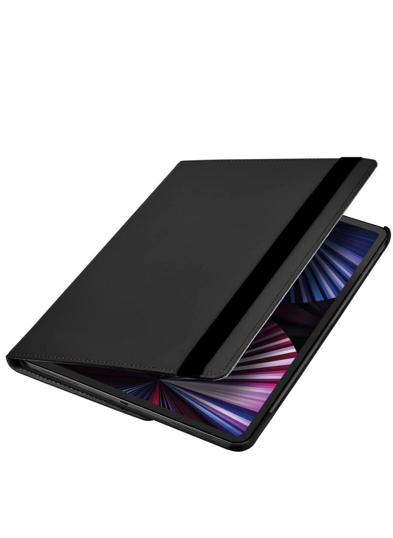 ipad pro 12.9 inch 2nd & 1st Gen case Cover for Model MP6G2LL /A MQDA2LL /A MPLL2LL /A ML0F2LL /A ML3K2LL /A ML0N2LL /A ML0R2LL /A with Rotating Stand Auto Sleep/Wake Black