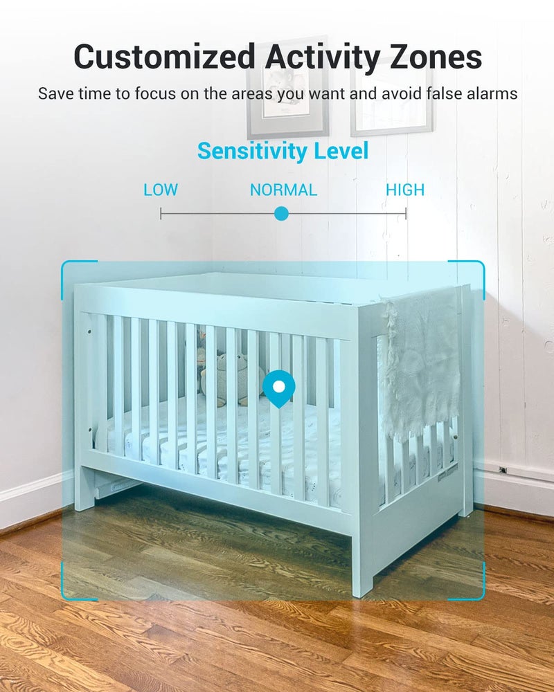 blurams Security Camera 2K, Baby Monitor Dog Camera 360-degree for Home Security (White-2Pack) - Image 4