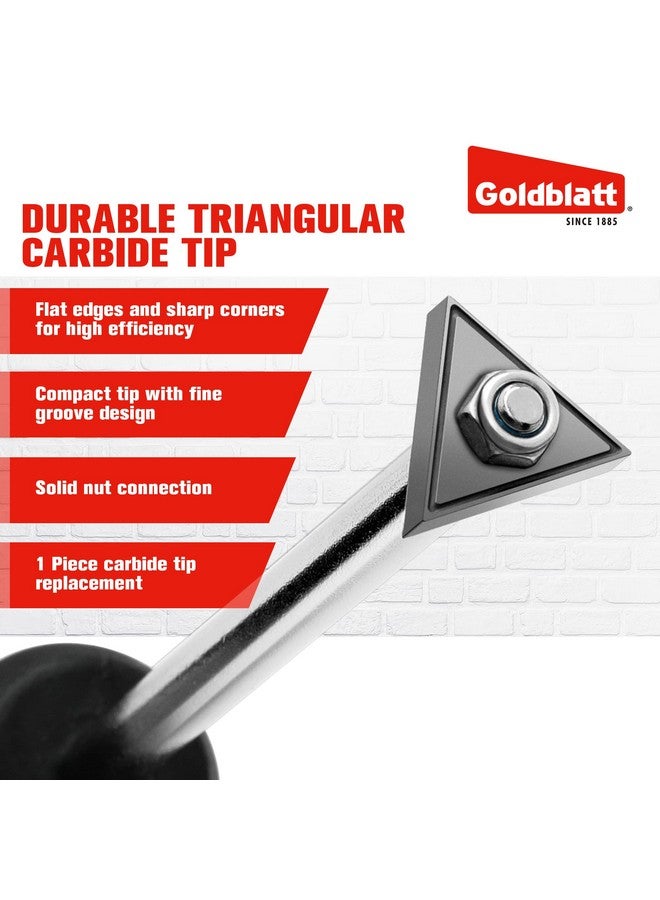 جولدبلات أداة إزالة الجص من جولدبلات مع طرف كربيد بديل - منظف احترافي للجص، مزيل للحشو، مكشطة بمقبض ناعم، لتنظيف فجوات بلاط السيراميك للأرضيات، أو مفاصل البلاط أو زواياه - Image 3