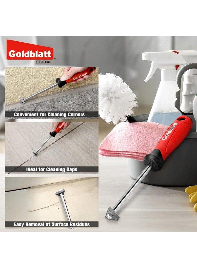 جولدبلات أداة إزالة الجص من جولدبلات مع طرف كربيد بديل - منظف احترافي للجص، مزيل للحشو، مكشطة بمقبض ناعم، لتنظيف فجوات بلاط السيراميك للأرضيات، أو مفاصل البلاط أو زواياه - Image 4