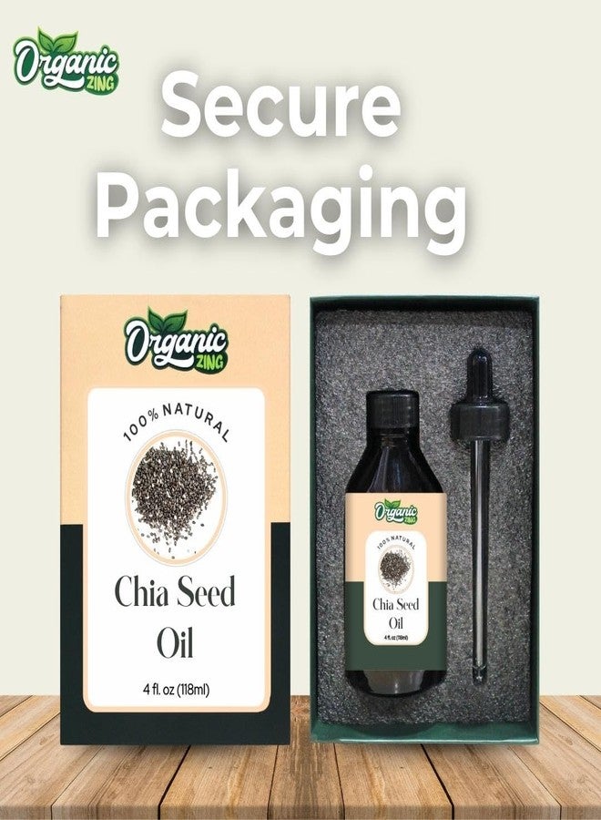 Organic Zing Chia Seed Oil 118 ml - Cosmetic Grade Chia Seed Carrier Oil for Skin & Hair Care | Omega-Rich Lightweight Oil for DIY Beauty Formulations - Image 4