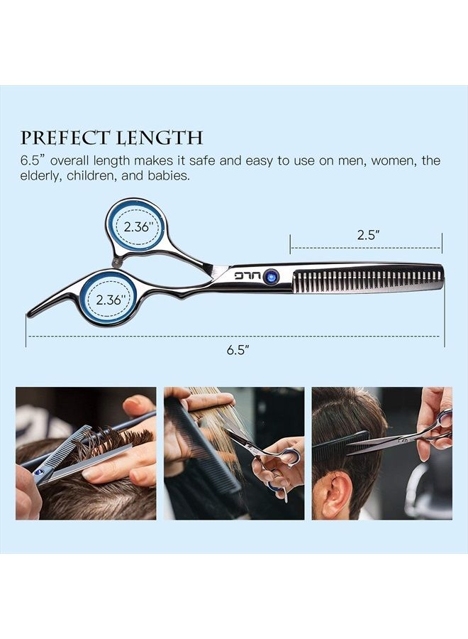 ULG Hair Cutting Scissors Thinning Shears Kit ULG Professional Barber Hairdressing Texturizing Salon Razor Edge Scissor Japanese Stainless Steel 6.5 inch - Image 3
